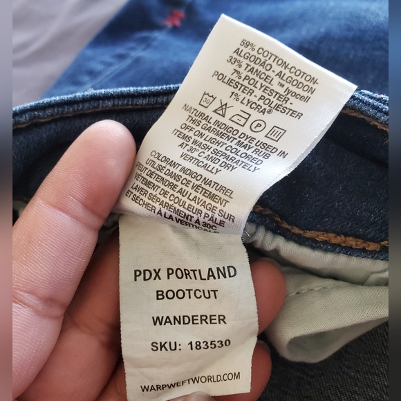 Warp + Weft PDX Portland Bootcut Denim Jeans Dark Blue Women's Size 16/30 - Picture 4 of 6